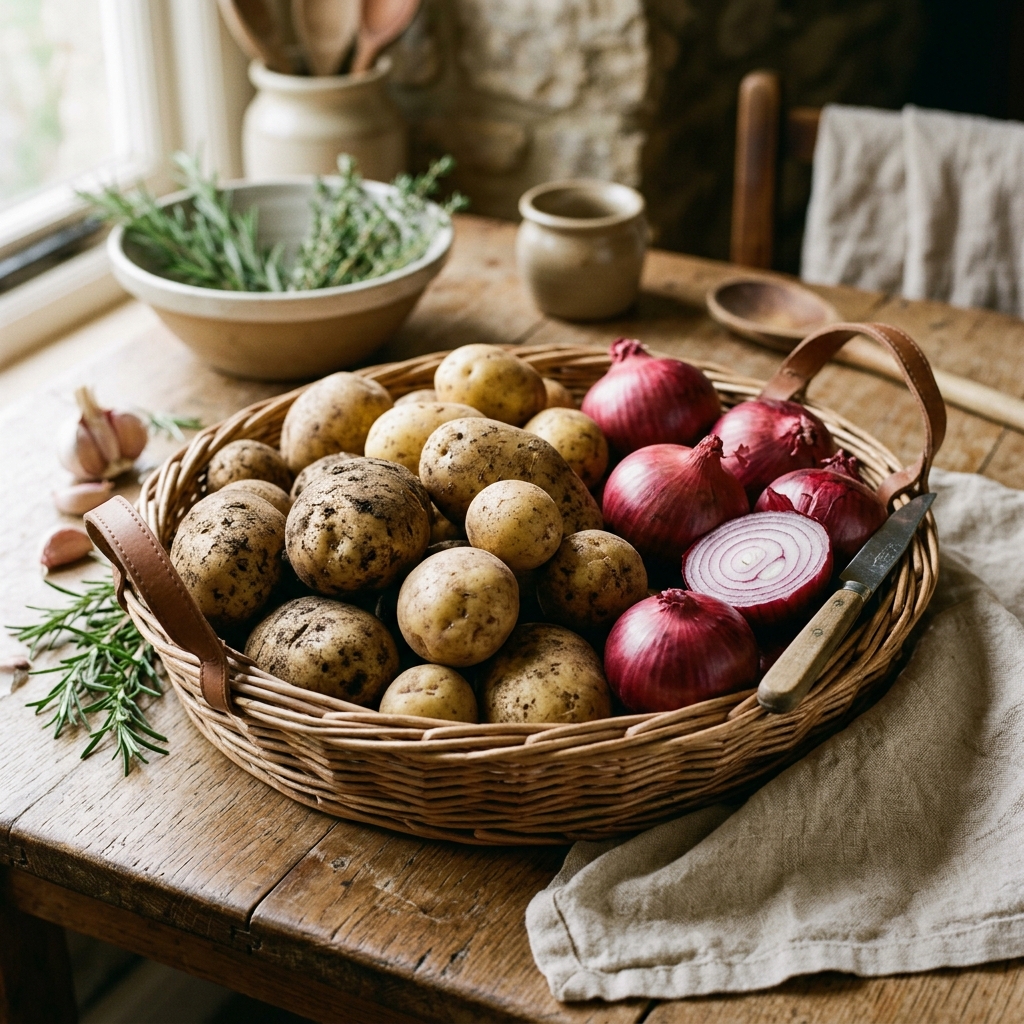 Seasonal Potatoes and Onions
